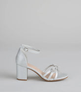 Starlit Glam Rhinestone Bow Glitter Block Heels